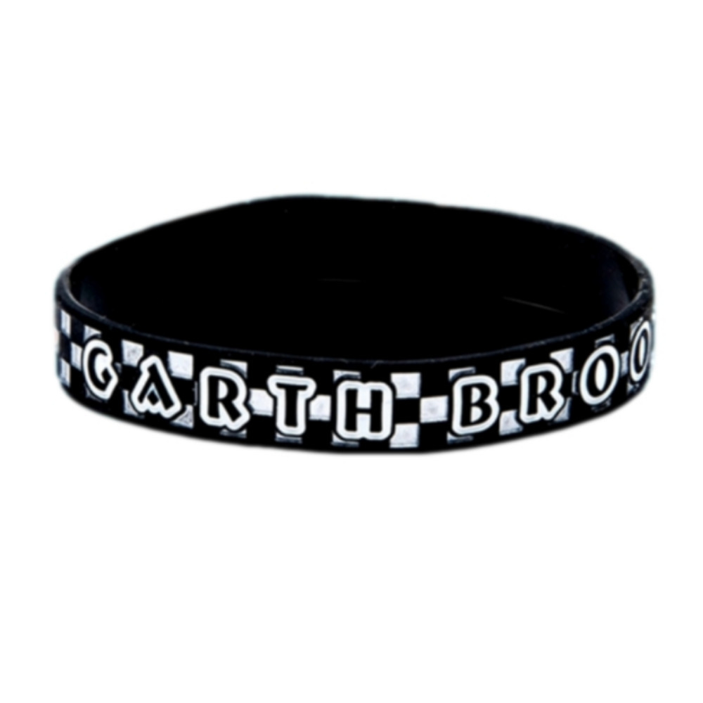 📣 Garth 🎤 Brooks World Tour 🎶 Checkered Silicone Wristband Bracelet 🎁